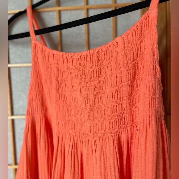 NWT Aerie Pool-To-Party Tie Back Maxi Dress in Picante Orange XS - Picture 4 of 11